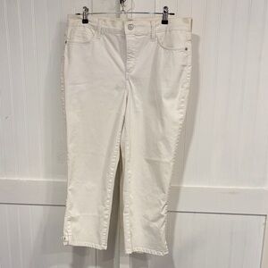NYDJ Women's White karen capri Jeans size 12